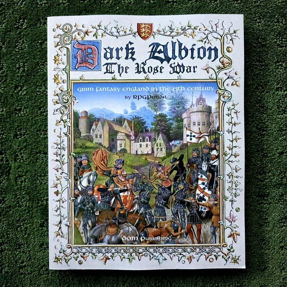 RPGPundit Book Lot Dark‎ Albion Lion & Dragon Medieval Grim Fantasy Roleplaying